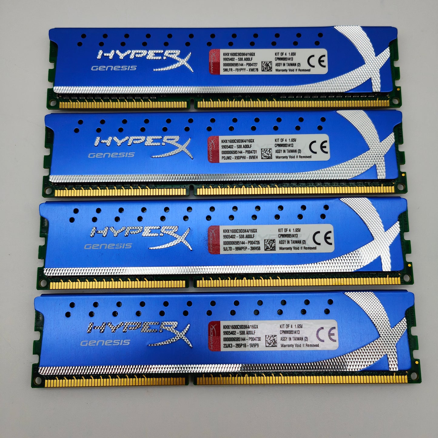 Kingston HyperX Genesis 16GB 4x4GB KHX1600C9D3K4/16GX DDR3 1600 PC3-12800 CL9 DIMM RAM Arbeitsspeicher