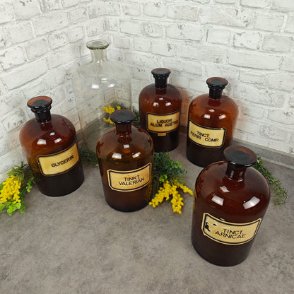 XXL Apothekerflasche groß 5 Liter Gefäß braun antik durchsichtig Medizin Flaschen Potions Academia Witchy Apothekengefäße Arzneiflaschen