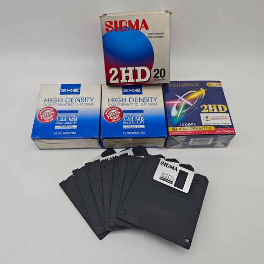 3,5" Disketten 1,44 MB DOS SK Fujifilm Sigma 37 Stück Disk 2HD Konvolut NOS Floppy