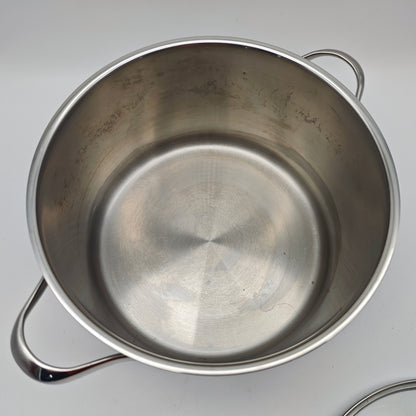 Fissler Kochtopf Edelstahl 24 cm Induktion 18/10 Topf Deckel Glas Kochgeschirr 2013