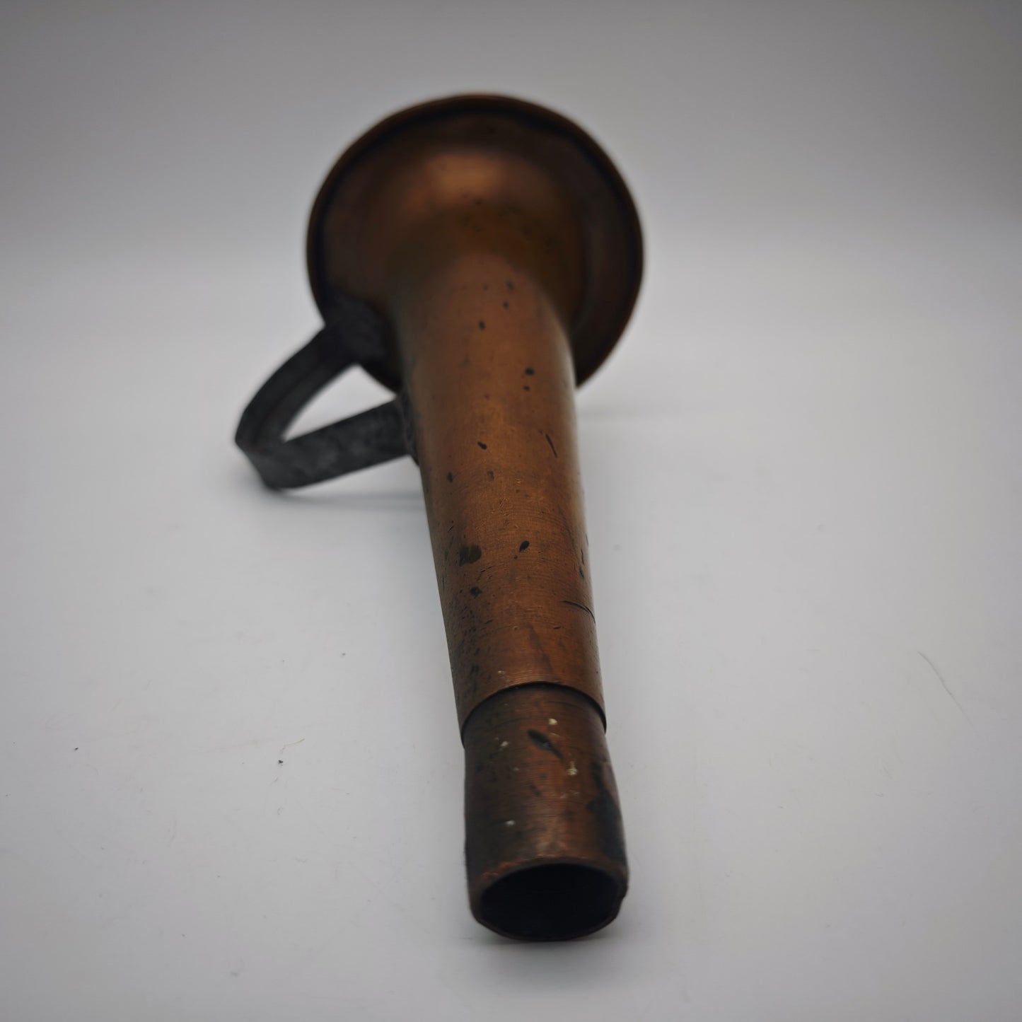 Antiker Trichter aus Kupfer altes Megaphon Naturtrompete ale muller Megafon Signalhorn Horn Instrument Signaltrompete kurios