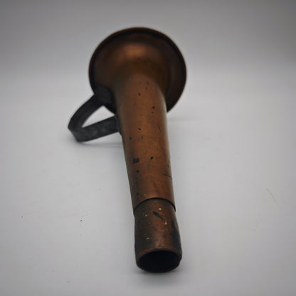 Antiker Trichter aus Kupfer altes Megaphon Naturtrompete ale muller Megafon Signalhorn Horn Instrument Signaltrompete kurios