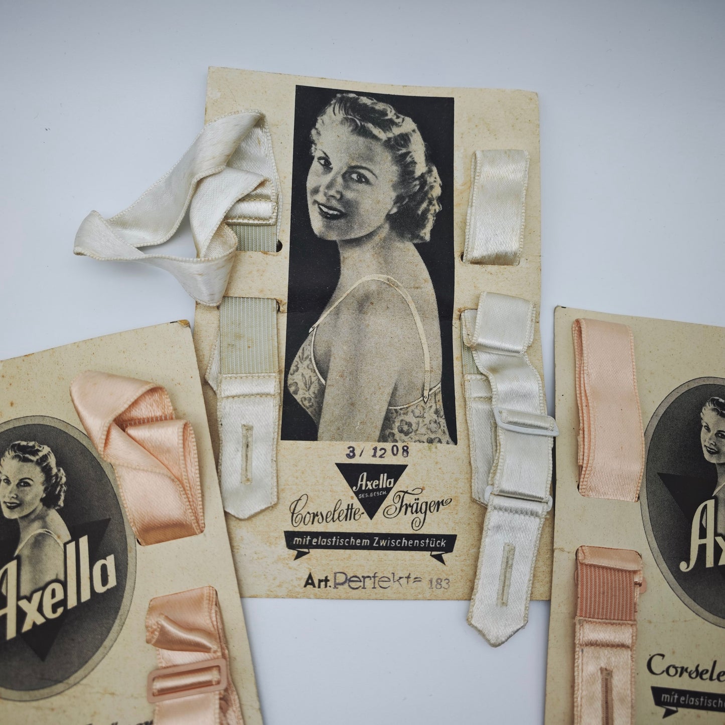 3x Axella Corselette Korsette Träger Perfekta 183 3/1208 vintage Lingerie Mieder Strumpfhalter Strumpfbandhalter Pin-Up Rockabilly