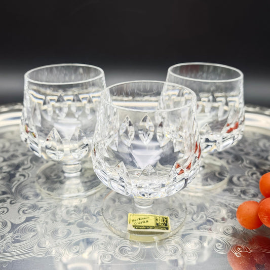 3x Cognac Glas Schwenker Barthmann Cristall Stern Trinkglas handgeschliffen Kristallglas Bleikristall Hochzeit Dinner