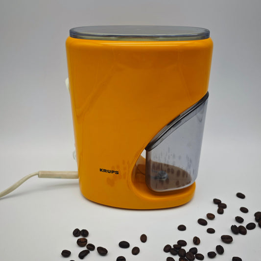 Krups Kaffeemühle Typ 222A gelb 70er Jahre Kult atomic age Küchenhelfer