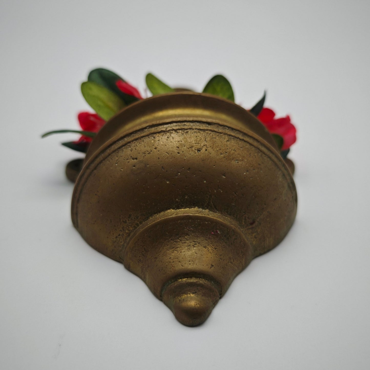 Wandvase Weihwasserbecken Messing vintage Vase Jugendstil italienisch Türverzierung