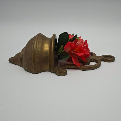 Wandvase Weihwasserbecken Messing vintage Vase Jugendstil italienisch Türverzierung