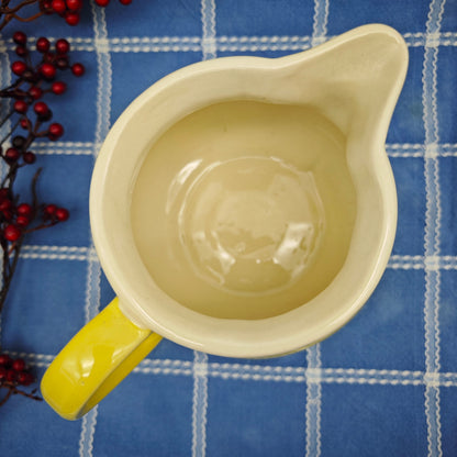 WaKu Feuerfest Kanne gelb Keramik vintage Krug Karaffe Milchtopf