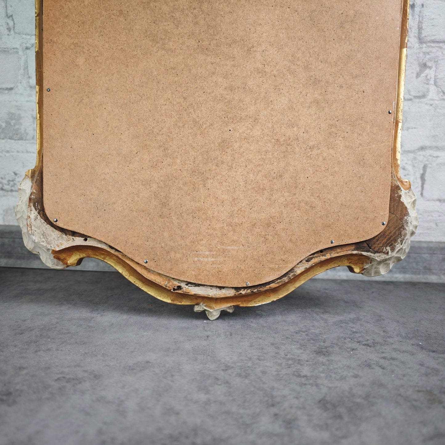 Spiegel Barock Wandspiegel weiß gold geschnitzt Rosen 89x47 cm Shabby Chic Rokoko Stil Vintage