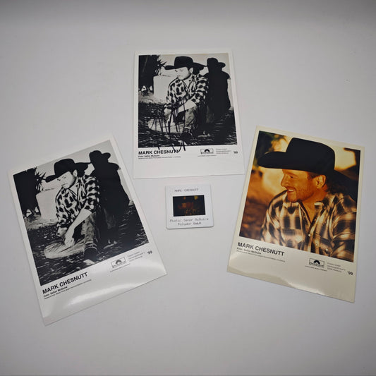 Coffret de cartes autographes de Mark Chesnutt 1999 Polydor, photo promotionnelle signée à la main, musique country