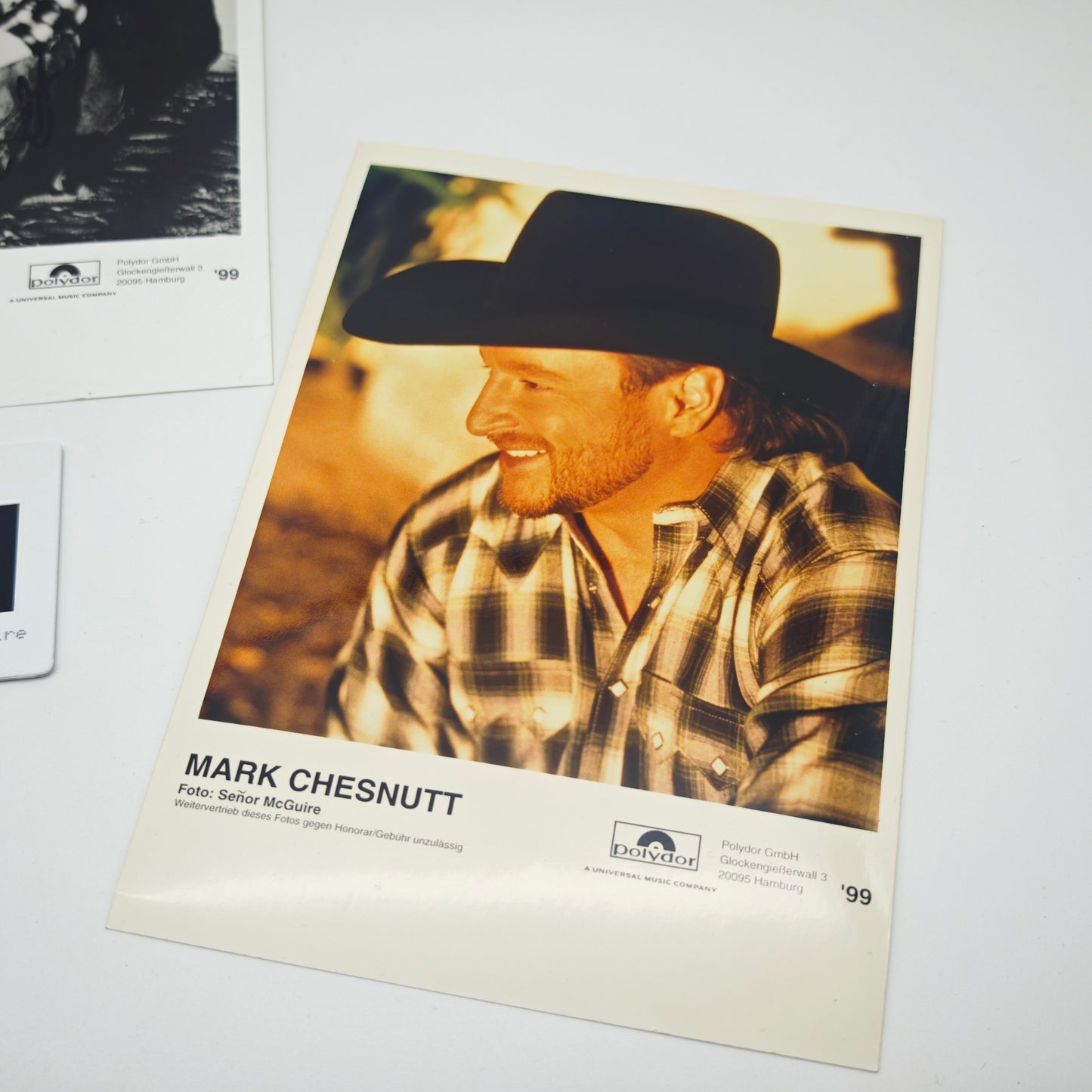 Coffret de cartes autographes de Mark Chesnutt 1999 Polydor, photo promotionnelle signée à la main, musique country