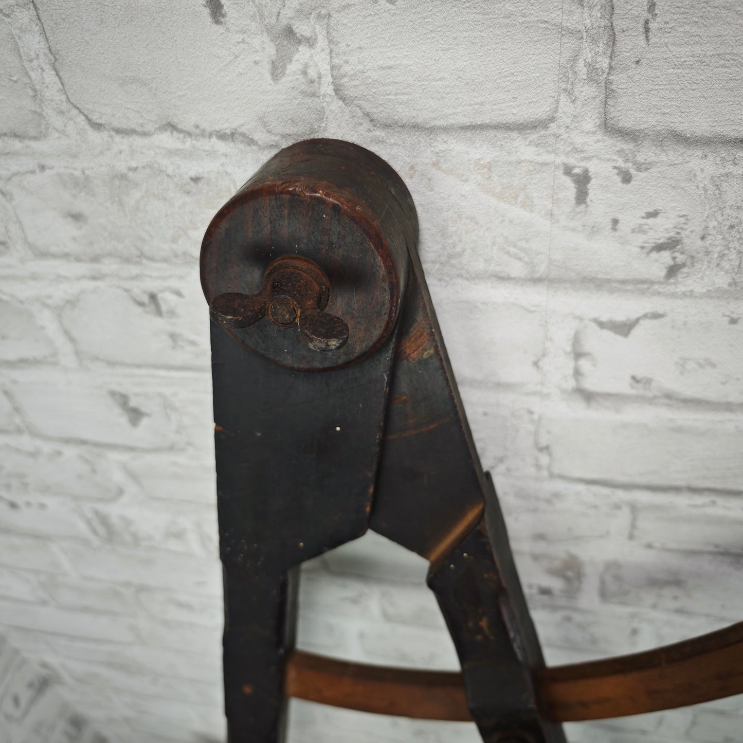 Zirkel Holz antik Zimmermann Werkzeug Loft Deko Werkstatt Vintage 76 cm XXL