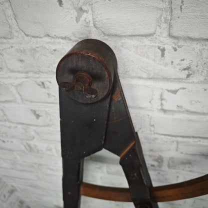 Zirkel Holz antik Zimmermann Werkzeug Loft Deko Werkstatt Vintage 76 cm XXL