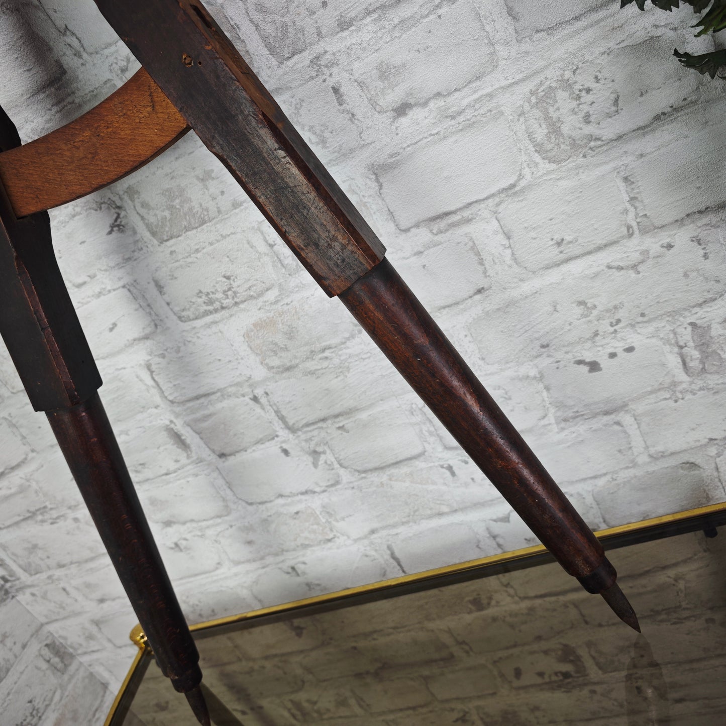 Zirkel Holz antik Zimmermann Werkzeug Loft Deko Werkstatt Vintage 76 cm XXL
