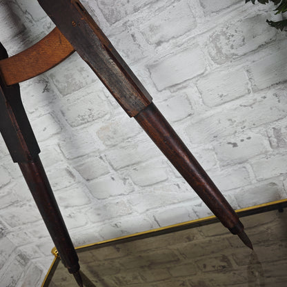 Zirkel Holz antik Zimmermann Werkzeug Loft Deko Werkstatt Vintage 76 cm XXL
