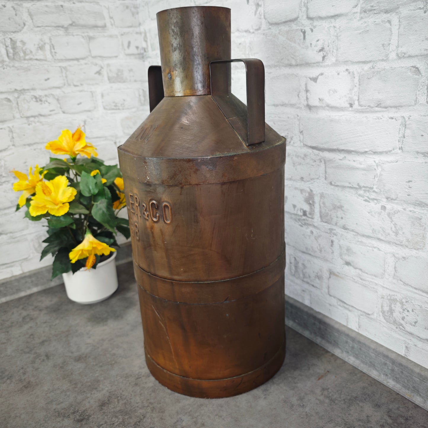 Milchkanne 20l Keller & Co Kupfer Metall Vintage Schirmständer Bodenvase Deko