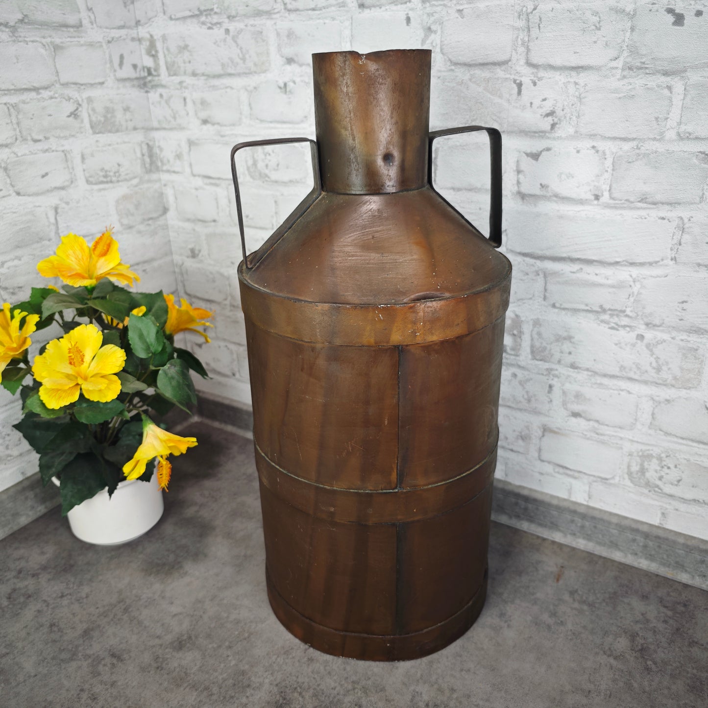 Milchkanne 20l Keller & Co Kupfer Metall Vintage Schirmständer Bodenvase Deko