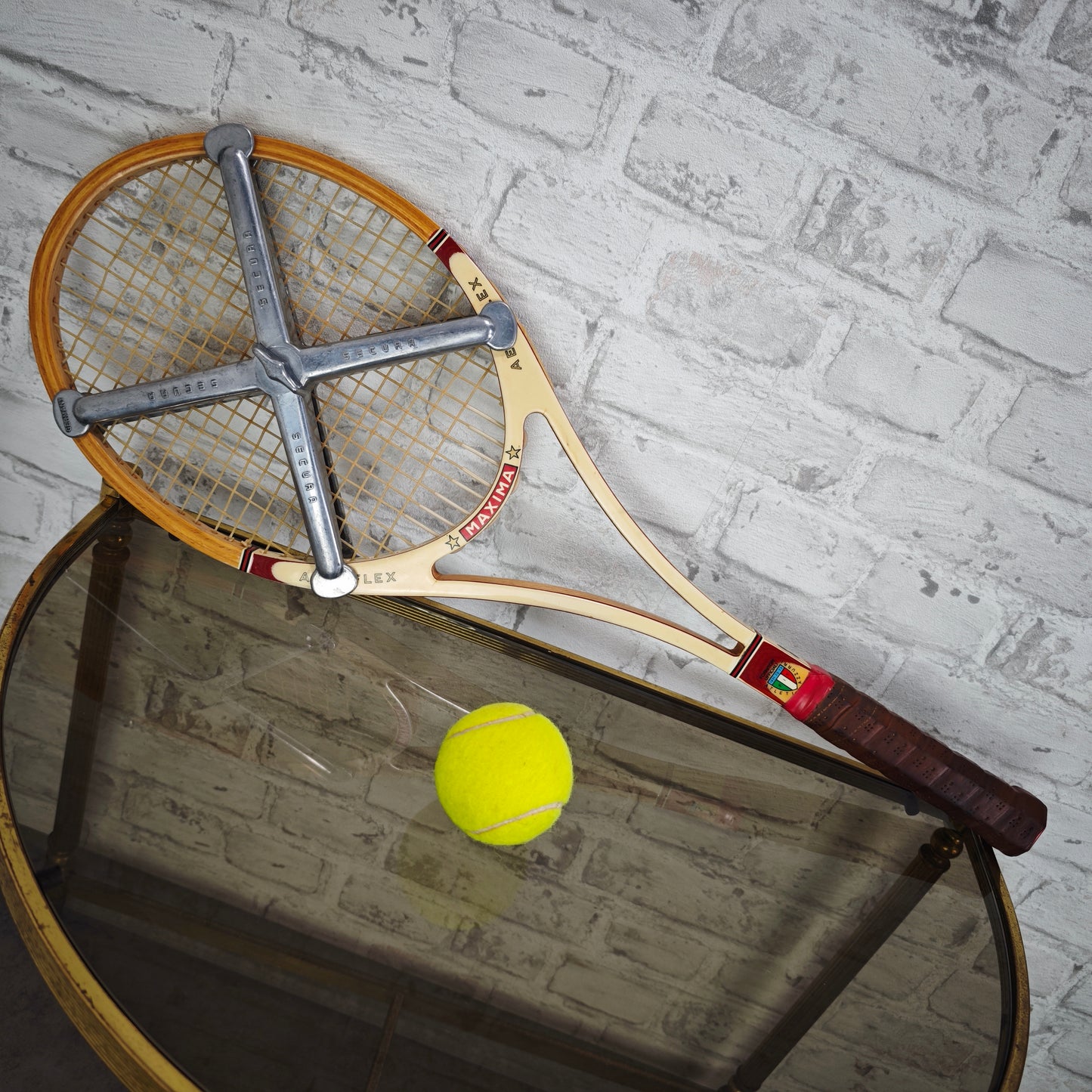 Tennisschläger Maxima Aeroflex 13 mit Secura Rahmen 70er Deko Sport vintage