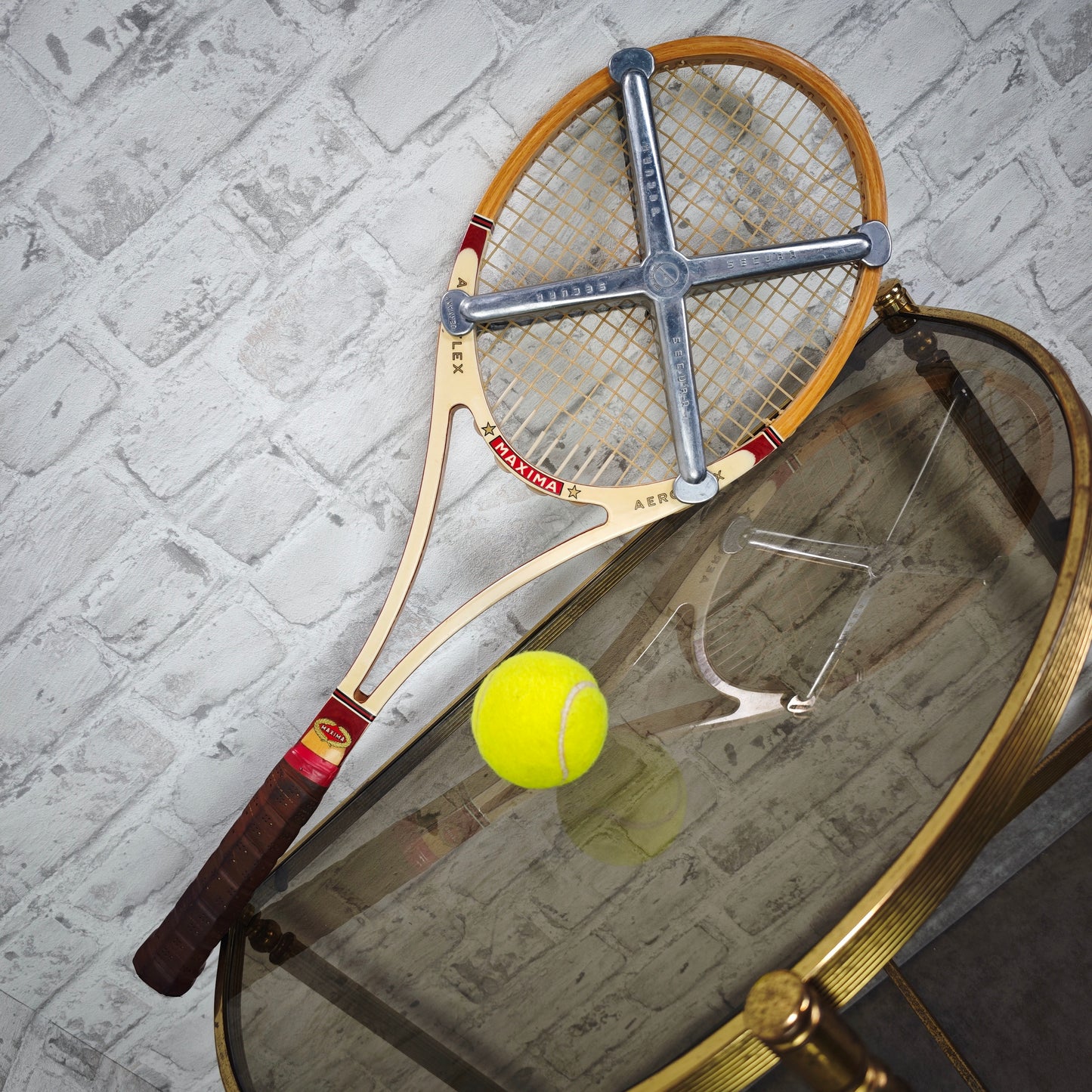 Tennisschläger Maxima Aeroflex 13 mit Secura Rahmen 70er Deko Sport vintage