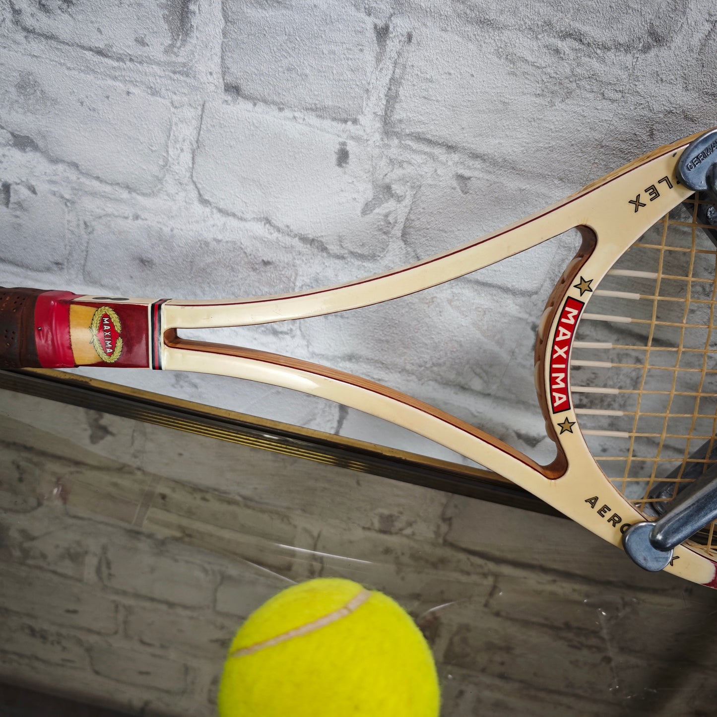 Tennisschläger Maxima Aeroflex 13 mit Secura Rahmen 70er Deko Sport vintage