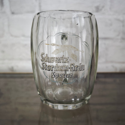 Schwartz-Storchen Bräu Speyer Bierkrug Seidel Glas 0,3l Sammler Brauerei