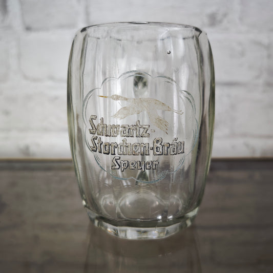 Schwartz-Storchen Bräu Speyer Bierkrug Seidel Glas 0,3l Sammler Brauerei