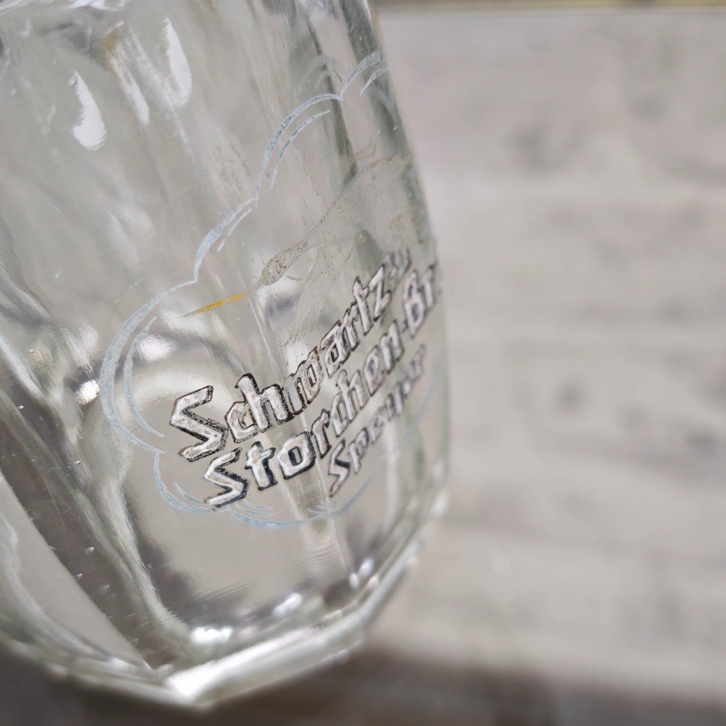 Schwartz-Storchen Bräu Speyer Bierkrug Seidel Glas 0,3l Sammler Brauerei