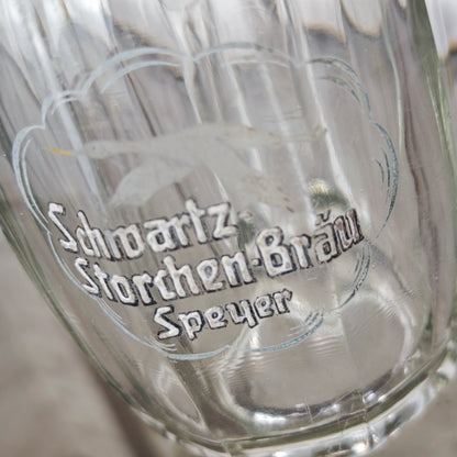 Schwartz-Storchen Bräu Speyer Bierkrug Seidel Glas 0,3l Sammler Brauerei