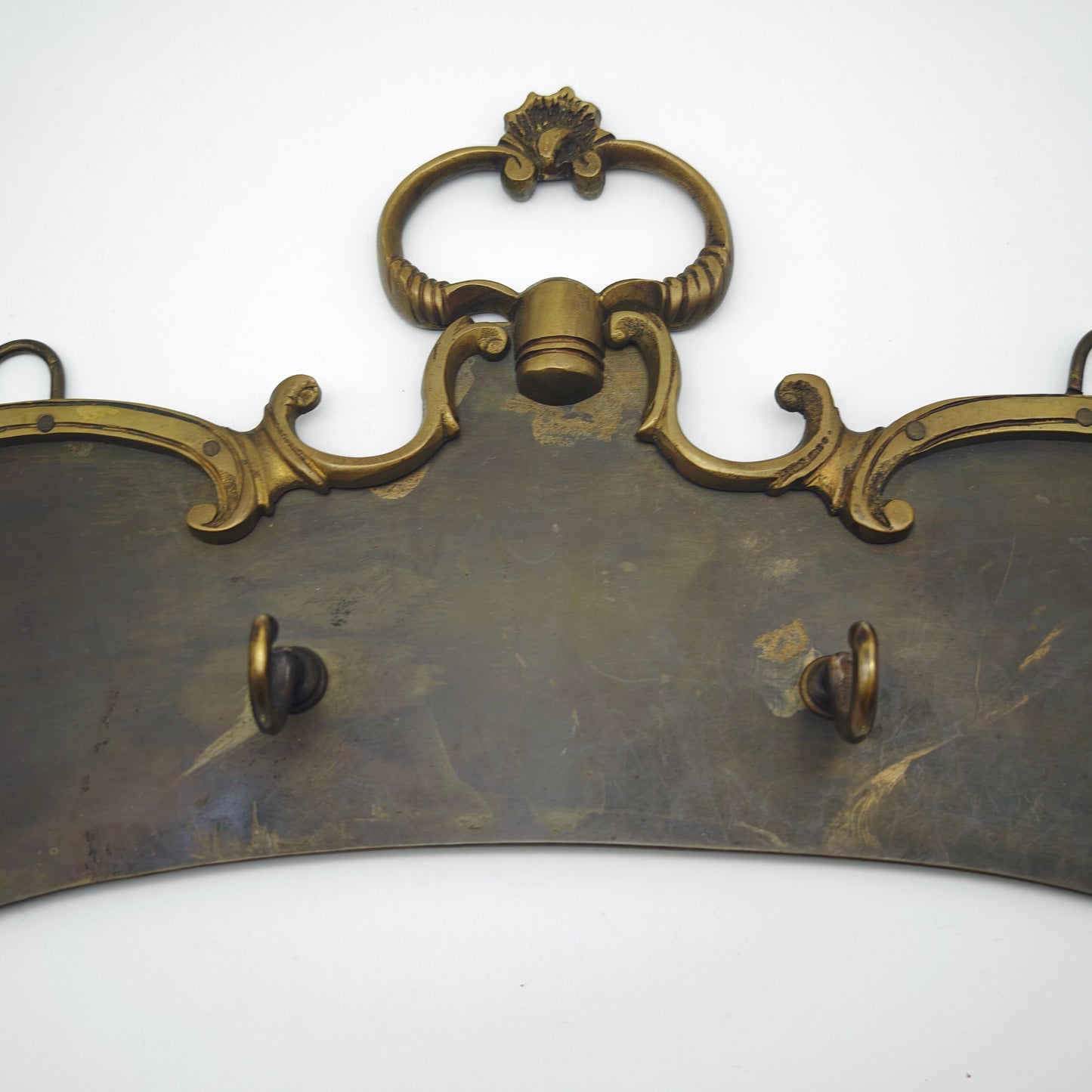 Schlüsselbrett Messing Barock Ornament Flur 4 Haken Vintage Aufbewahrung Schmuck
