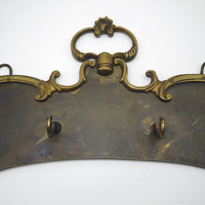 Schlüsselbrett Messing Barock Ornament Flur 4 Haken Vintage Aufbewahrung Schmuck