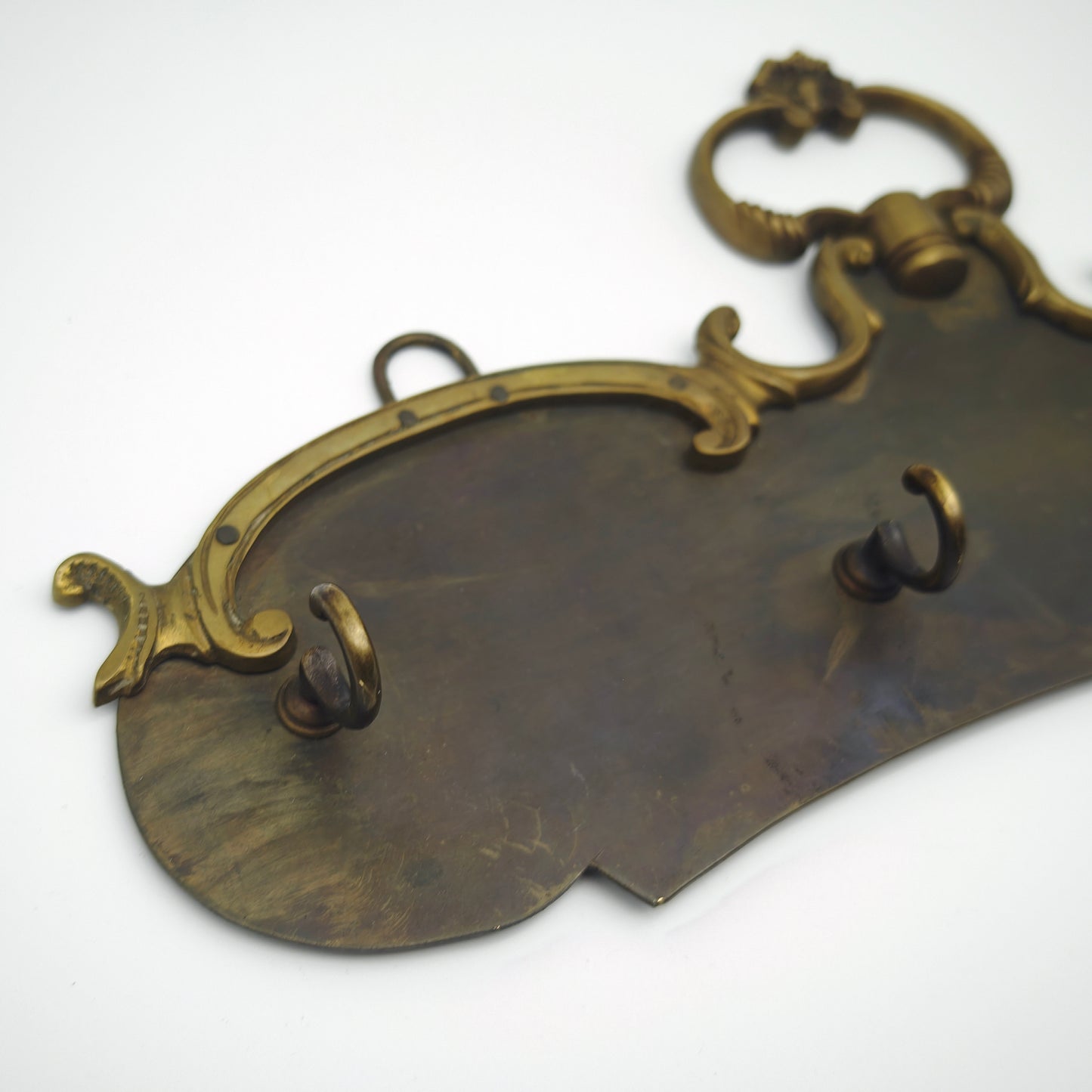 Schlüsselbrett Messing Barock Ornament Flur 4 Haken Vintage Aufbewahrung Schmuck