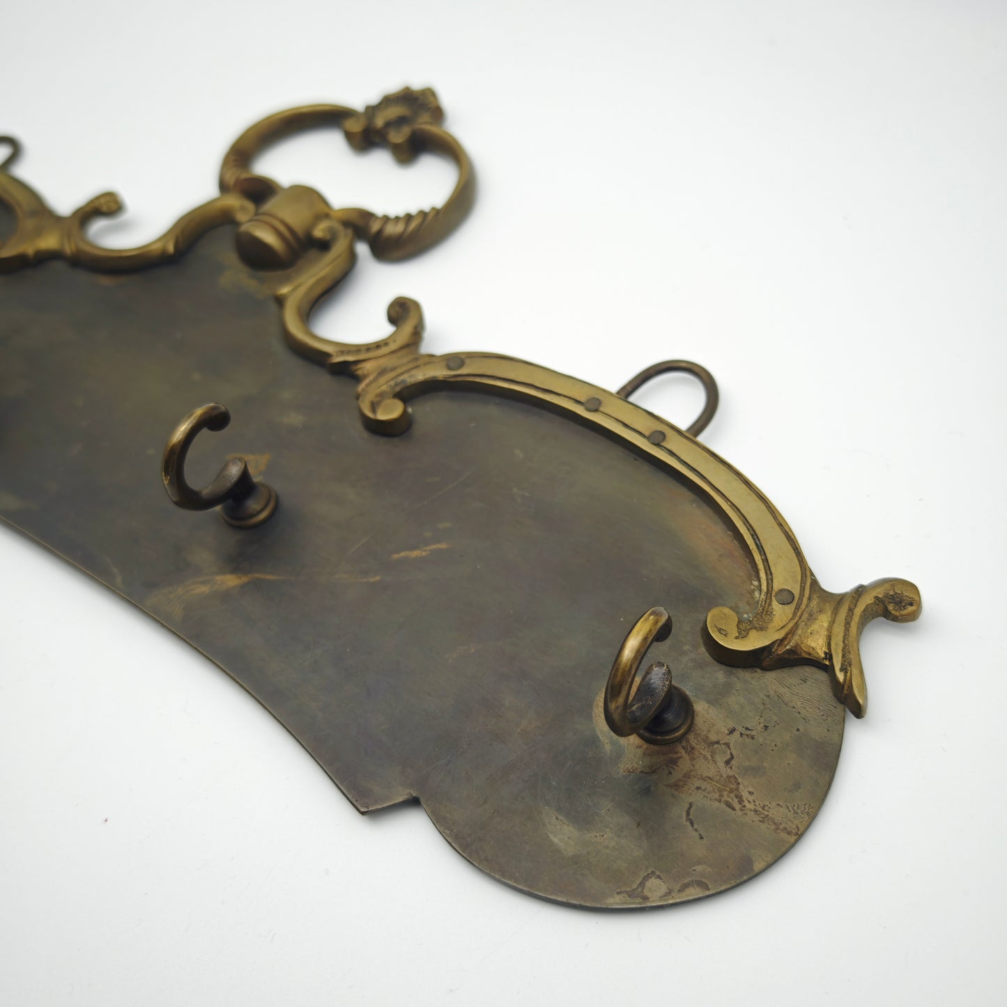 Schlüsselbrett Messing Barock Ornament Flur 4 Haken Vintage Aufbewahrung Schmuck