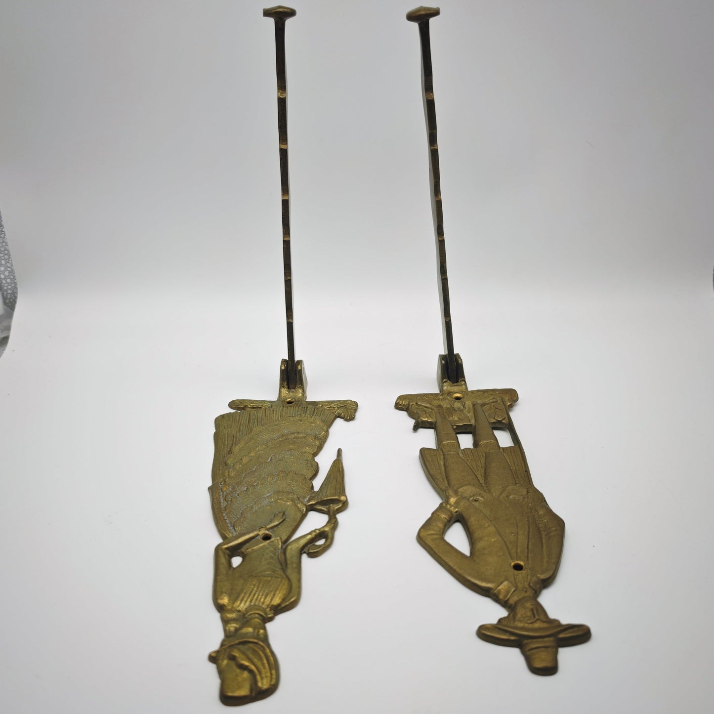 Garderobenhaken Wandhalter Messing klappbar Paar Rokoko Vintage Deko