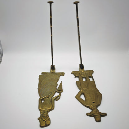 Garderobenhaken Wandhalter Messing klappbar Paar Rokoko Vintage Deko