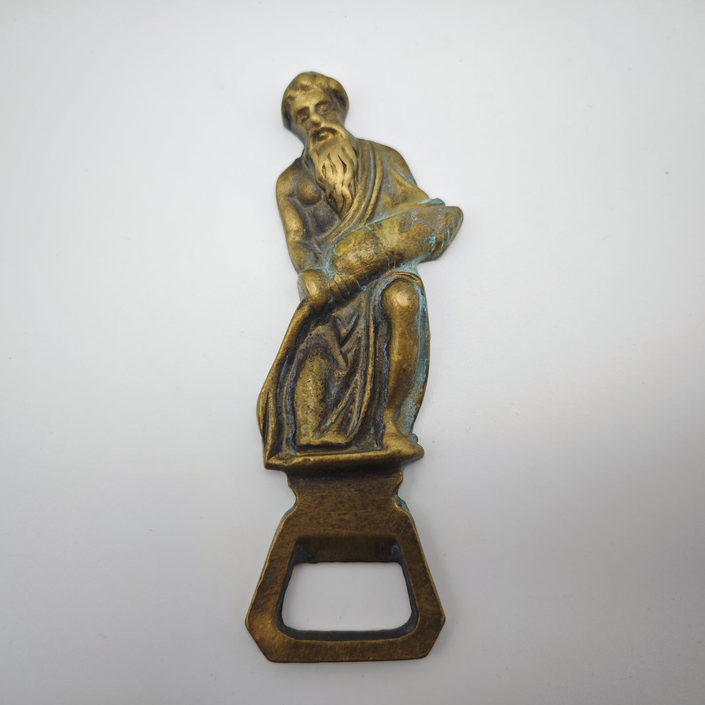Flaschenöffner griechische Figur Gelehrter Amphore Sammlerstück Bar Vintage Barzubehör Mythologie antik