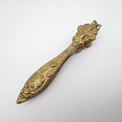 Nussknacker Messing französische Lilie Barzubehör Vintage Hollywood Regency