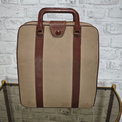 Olivetti Lettera 22 Schreibmaschine tragbar beige braun Vintage Reiseschreibmaschine mechanisch mit Koffer Italien Design