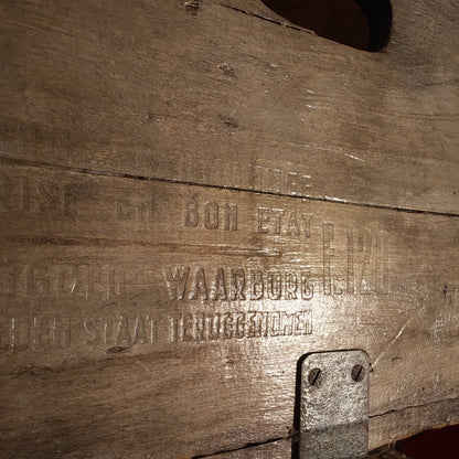 Antike Holzkiste De Werkende Bie Poperinghe Bäckerei Transportkiste Lebkuchen Kiste Vintage Loft Deko Aufbewahrung