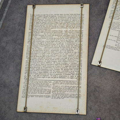3 antike Kupferstich Buchseiten Giovanni Battista Piranesi 1756 Le Antichità Romane gerahmt