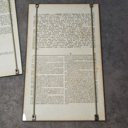3 antike Kupferstich Buchseiten Giovanni Battista Piranesi 1756 Le Antichità Romane gerahmt