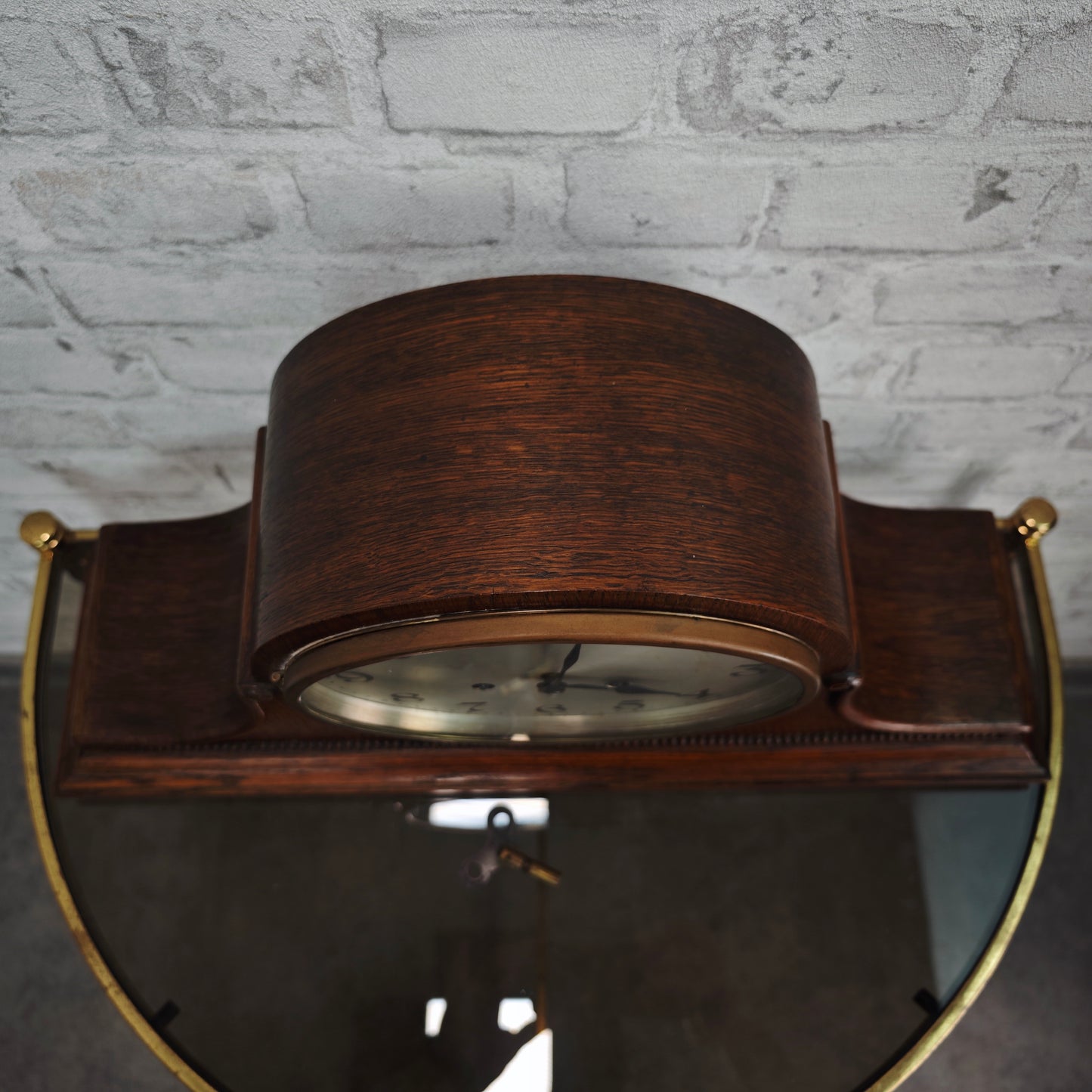 Junghans Kaminuhr Buffetuhr Württemberg B42 Pendeluhr mechanisch Holzgehäuse 53 cm