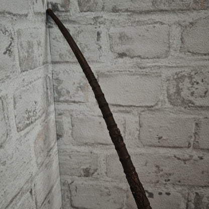 Antike Ritualpfeife aus Messing 65 cm Handarbeit mit Pfau und Ornamenten Nomaden Sammler Pfeife Deko