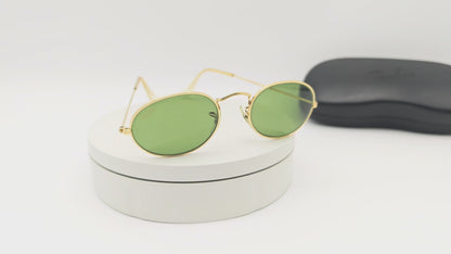 Ray-Ban BL Oval Sonnenbrille Gold USA Vintage 1980er Bausch Lomb G15 Style kult