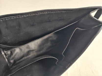 Calvin Klein Kulturbeutel Tasche Leder Kulturtasche schwarz braun Echtleder Reißverschluss Zipper Männer Herren Geschenk