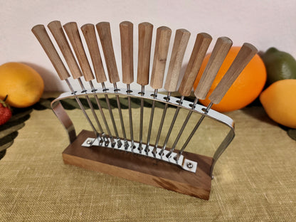 Cocktailspieße Sets Holz Motiv Wikinger Fisch Bowlespieße Olivenspieße Partyspieße Partygabeln Obst Käsegabel Midcentury Halter Partypicker